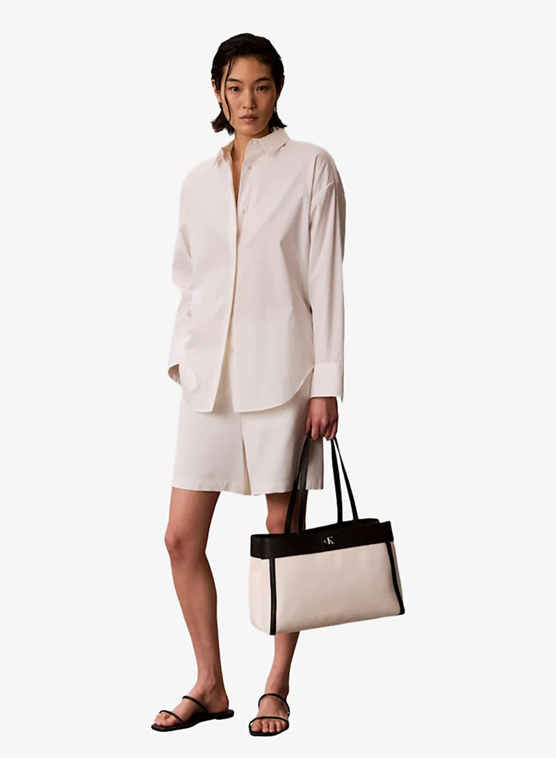 CALVIN KLEIN Cotton Canvas Tote Bag